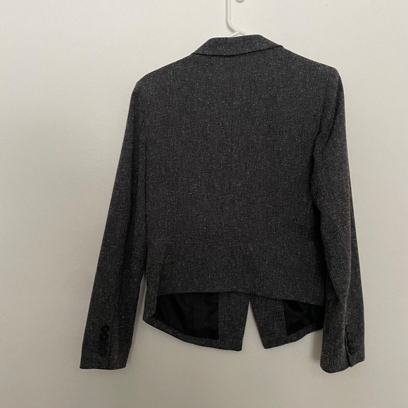 French Connection Womens Blazer Jacket Size 10 Charcoal Gray Single Button - Picture 5 of 7